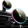 1 Magsafe Car Mount Charger-15W Wireless Car Charger-Magnetic Car Phone Holder