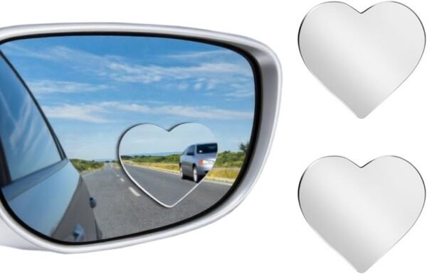 1 Blind Spot Mirror 2 Pack Heart Shaped Car Side Blindspot Mirrors