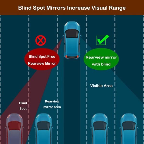 2 Blind Spot Mirror 2 Pack Heart Shaped Car Side Blindspot Mirrors