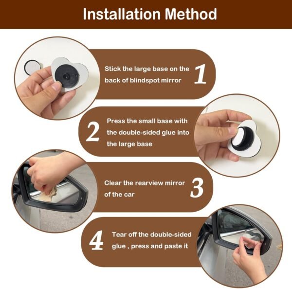 3 Blind Spot Mirror 2 Pack Heart Shaped Car Side Blindspot Mirrors