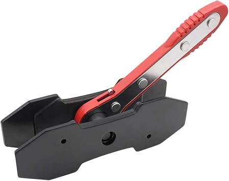 Brake Caliper Press Tool Car Ratcheting Brake Caliper Piston Spreader Press Tool with 2 pcs Steel Plates Red