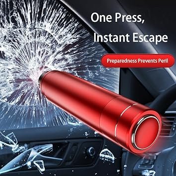 2 Pack Car Safety HammerWindow Breaker and Seatbelt Cutter 2in1Portable Car Emergency Escape Tool Breaker Seatbelt Cutter Car Glass Breaker LifeSaving Emergency Artifact BlackRed