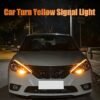 61Vvjo9YcGL._AC_SY355_.jpg Car LED Strip Lights 2Pcs 24 cm Flexible LED Headlight Strips Dual Color White Turn Signal Yellow Lights Waterproof Car Daytime Running Light Strip for Truck SUV