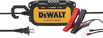 DeWalt DXAEC2 Professional 2 Amp Automotive Battery Charger and Maintainer Yellow