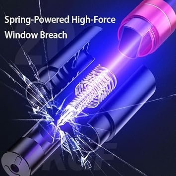 2 Pack Car Safety HammerWindow Breaker and Seatbelt Cutter 2in1Portable Car Emergency Escape Tool Breaker Seatbelt Cutter Car Glass Breaker LifeSaving Emergency Artifact BlackRed