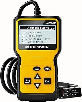 MOTOPOWER MP69033 Car OBD2 Scanner Code Reader Engine Fault Scanner CAN Diagnostic Scan Tool for All OBD II Protocol Cars Since 1996 Yellow