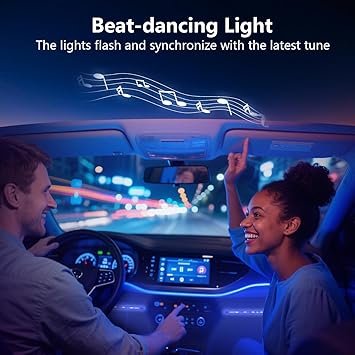 Car Led Lights Interior with Smart APP Control Sync MusicDIY ModeMulticolor led Car Interior Light Kits5V USB Led Lights for Cars Trucks SUVs