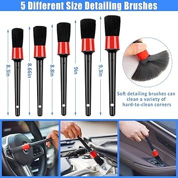 AUTODECO 23Pcs Car Detailing Kit Wash Cleaning Kits with Pump Foam Sprayer Wash Brush Large Wash Mitt Towels Complete Interior Exterior Car Detailing Supply Set Blue