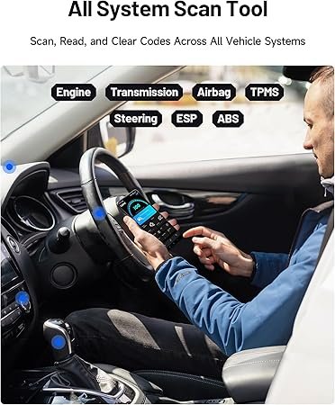 TOPDON Carpal OBD2 Scanner Bluetooth Scanner for Car All System Diagnostic Tool for iOS Android Vehicle Health Check 6 Maintenance Services Smog Check Repair Guide Performance Test