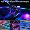 71iFa6lmpEL._AC_SY355_.jpg Acrylic Interior Car LED Lights with Remote and Wireless APP 10 in 1Ambient Lighting Kits Fiber Optic Strip LEDs16 Million Colors MusicDIY Function