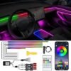 71kPD8R4PfL._AC_SY355_.jpg Acrylic Interior Car LED Lights with Remote and Wireless APP 10 in 1Ambient Lighting Kits Fiber Optic Strip LEDs16 Million Colors MusicDIY Function