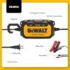 DeWalt DXAEC2 Professional 2 Amp Automotive Battery Charger and Maintainer Yellow