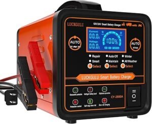 12V24V Car Battery Chargers Heavy Duty 020A Automatic Battery Maintainer with Auto Shutoffs Repair Winter Mode Smart Trickle Charger for Automotive Car Truck Motorcycle RV AGM Deep Cycle