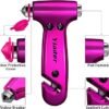 Window Breaker 3in1 Emergency Escape Tool with seat Belt Cutter and Glass Breaker Safety Emergency Car Escape Tool for Car Electroplating Pink