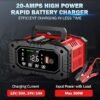 20Amp Car Battery Charger 12V20A and 24V10A LiFePO4LeadAcidAGMGelSLA Automatic Smart Trickle Charger MaintainerDesulfator 300W Fast Charging for Automotive Truck Motorcycle Lawn Mower Boat
